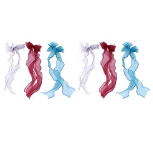 6pcs Korean Candy Color Hair Bows for Girls/Women