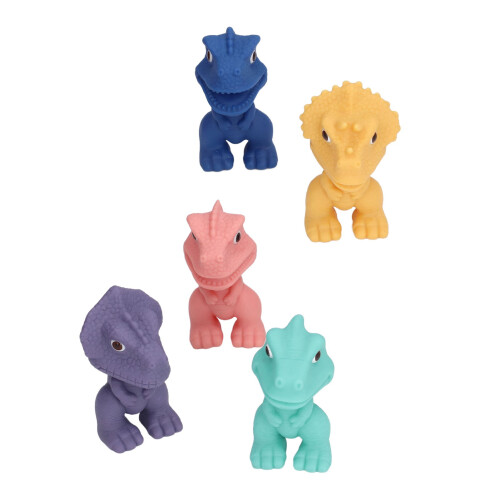 5x Silikon-Dinosaurier-Badspielzeug für Babys 1