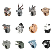 Wilde Tier-Fingerpuppen: Elefant, Panda, Tiger (3D)