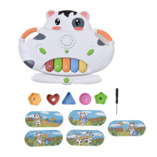 (Cow 2 in 1 Electronic Keyboard) Pianoforte Bambino Musicale Animale 2 in 1 Regalo