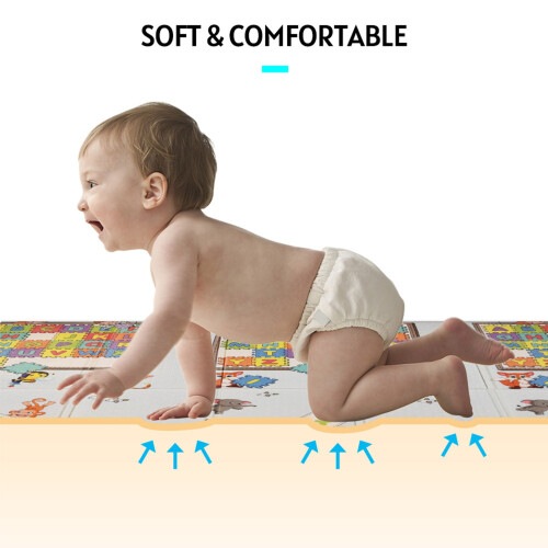 71x59 Waterproof Reversible Baby Play Mat 2
