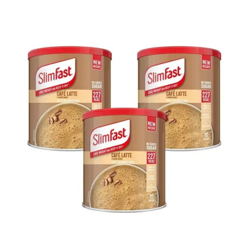 SlimFast Slimfast Powder Tin Cafe Latte 365g x3 Pack
