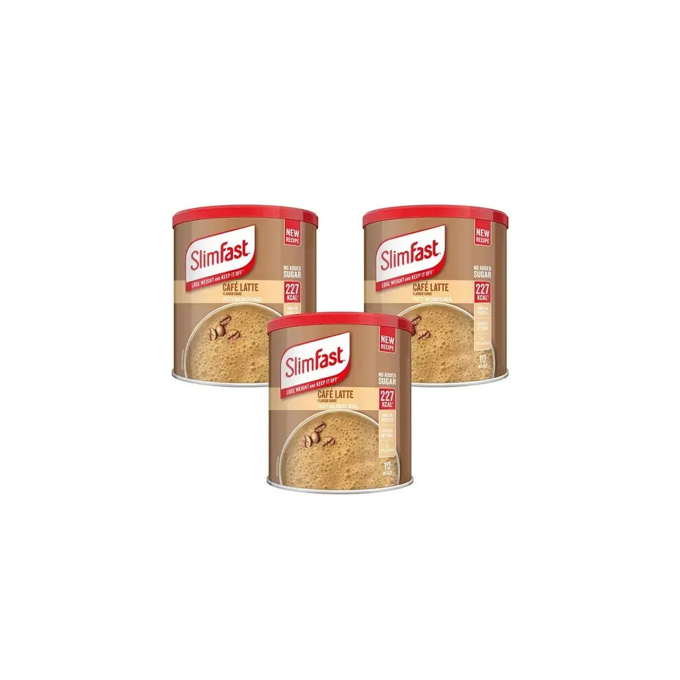 Slimfast Powder Tin Cafe Latte 365G X3 Pack