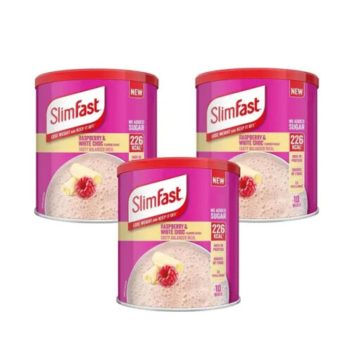 SlimFast SlimFast Powder Tin Raspberry & White 365g x3 Pack