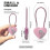 Small Combination Lock for Locker, Cable Lock with Code, Pink Padlock Combination, for Luggage, Suitcase, Gym Locker, Backpack Zipper, Cabinet, Box, 2