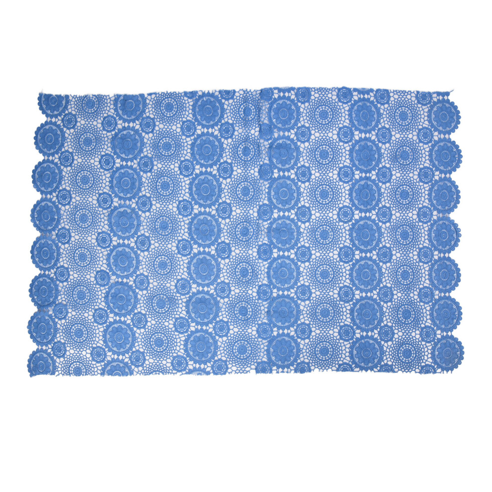 (Blue) Newborn Shoot Wrap Lace Blanket With Headband For Baby Photography Blue