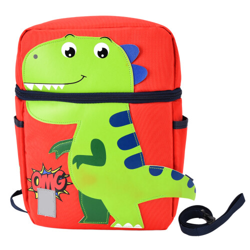(Red) Kleinkind-Rucksack Tier-Muster Kindergarten Schulbeutel Kinder Rot