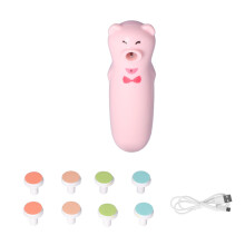 (Pink) Baby-Nagelschere Bär Aufladbar Elektrisch Nagelfeile Set