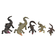 (5pcs) Simuliertes Krokodil-Modellset 5pcs lebensechte Wildtier-Spielzeuge