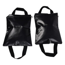 2x schwarze Sandsäcke, tragbar, Gewichte für Sport