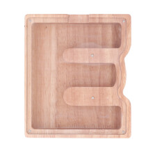 (5A05) Holz-Sparkass mit Personalisierung, Transparente Geldbox für Kinder