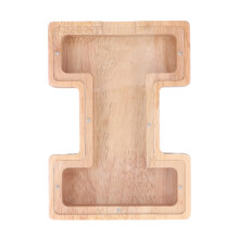 (5A09) Holz-Sparkass mit Personalisierung, Transparente Geldbox für Kinder