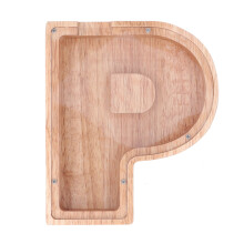 (5A16) Holz-Sparkass mit Personalisierung, Transparente Geldbox für Kinder