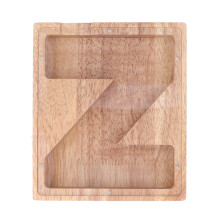 (5A26) Holz-Sparkass mit Personalisierung, Transparente Geldbox für Kinder