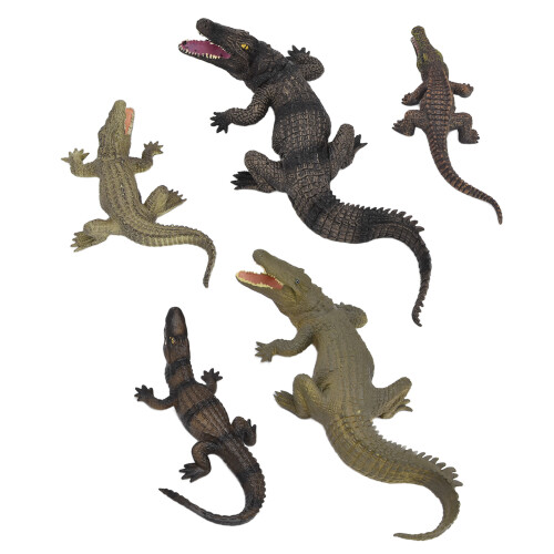 (5pcs) Simuliertes Krokodil-Modellset 5pcs lebensechte Wildtier-Spielzeuge 2