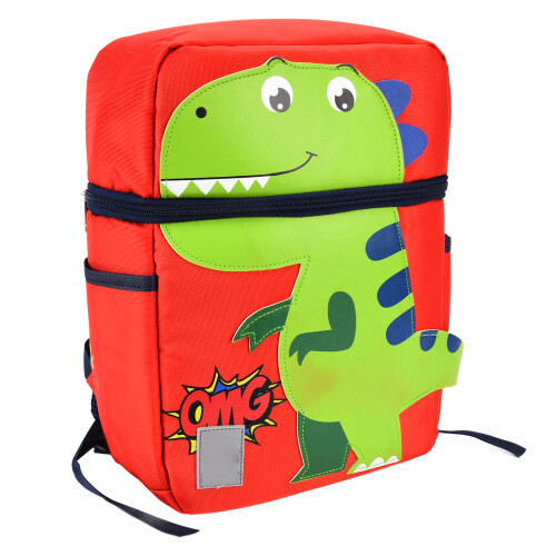(Red) Kleinkind-Rucksack Tier-Muster Kindergarten Schulbeutel Kinder Rot 2