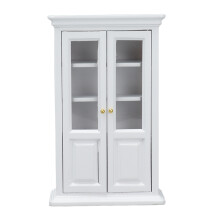 (White) 1:12 Puppenhaus Miniatur-Bücherregal Weiß