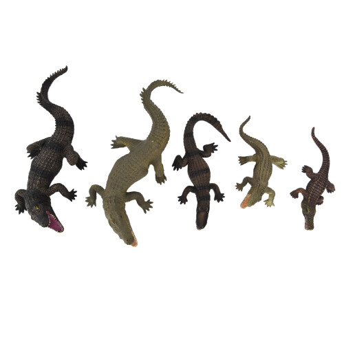 (5pcs) Simuliertes Krokodil-Modellset 5pcs lebensechte Wildtier-Spielzeuge 1