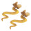 2pcs Realistic Yellow Plastic Snake Toy 5