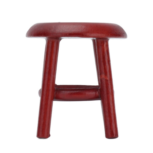 Mini Puppenhausmöbel Rosenholz runder Hocker 1