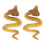 2pcs Realistic Yellow Plastic Snake Toy 3