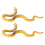 2pcs Realistic Yellow Plastic Snake Toy 2