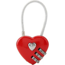 Combination Lock, 3 Digit Cute Love Padlock Mini Outdoor Combo Gate Lock Travel Luggage Locks Heart Shape Love Lock for Gym Locker, Extracurricular L