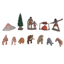 (12pcs) 12pcs Historical Figurine Toys Prehistoric Life Scene Animal Playset
