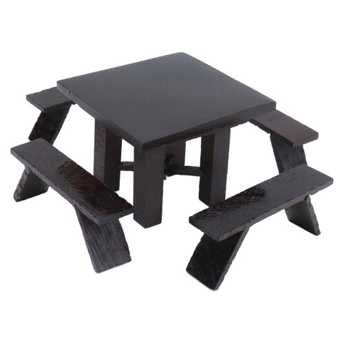 1:12 Holzbank Esstisch Möbel