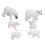 (6pcs) Levendige Witte Beer Model Educatief 6st 4