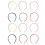 12x Damen Stirnband einfarbig einfach für Make-up Alltag 1