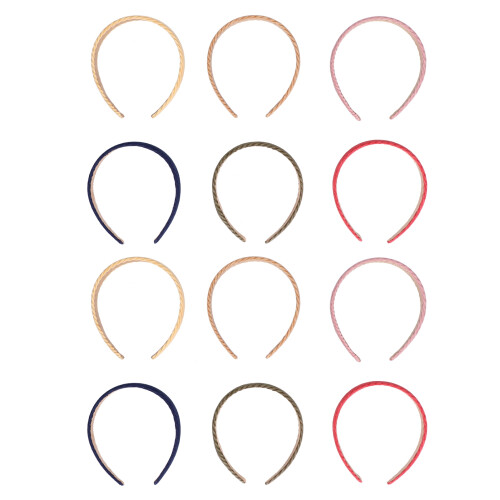 12x Damen Stirnband einfarbig einfach für Make-up Alltag