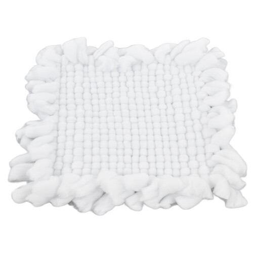 (White) Soft Knitted Baby Photo Mat Blanket Brown 1