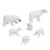 (6pcs) Levendige Witte Beer Model Educatief 6st 5