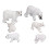 (6pcs) Levendige Witte Beer Model Educatief 6st 3