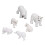 (6pcs) Levendige Witte Beer Model Educatief 6st 2