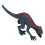 (Red Velociraptor) Dinosaurier PVC-Figur Rot (Velociraptor) 2