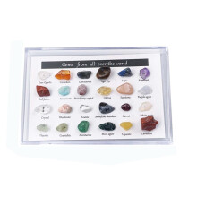 Adventskalender 24 Stück Natur-Achatstein Geschenkbox