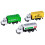 (Pull Back Transport Vehicle Set) 3pcs 1:50 Plastic Alloy Garbage Truck Model Set 5