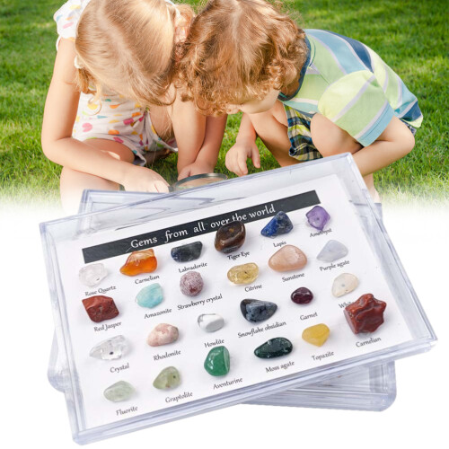 24 Pcs Natural Crystal Agate Christmas Advent Calendar 2