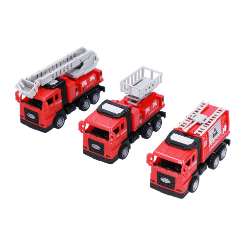 3 Pcs Fire Truck Model Set Exquisite Workmanship Birthday Gift 1