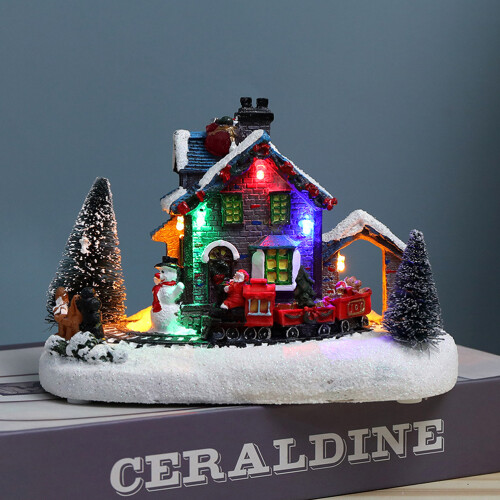 Weihnachtsdorf-Haus-LED-Licht-Resin-Deko 2