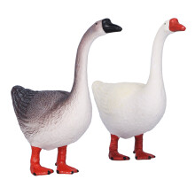 (Grey + White) Niedliche Gänse-Ornamente Grau-Weiß für Kinder