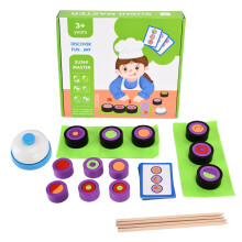 (ZM Sushi Master Game) Sushi-Bauklötze Holzspielzeug für Kinder ab 3+