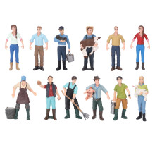 (12 Static Simulation Farmer Models) 12x Bauernfigur Set Statik Modell für Kinder