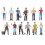 (12 Static Simulation Farmer Models) 12x Bauernfigur Set Statik Modell für Kinder 1