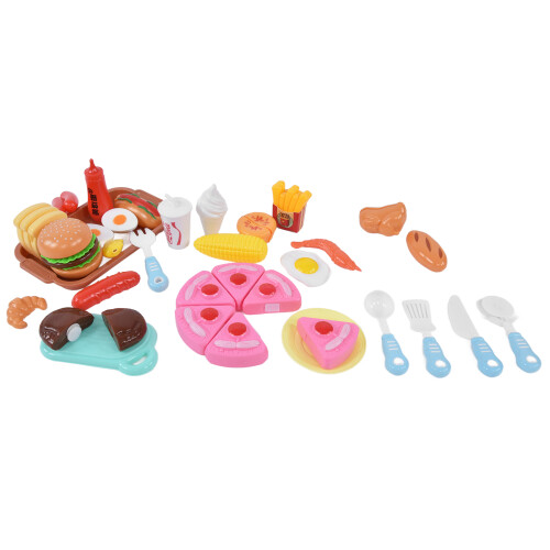 (HS) Set Posate Cibo Occidentale per Bambini 3+, Giocattolo Cucina 1