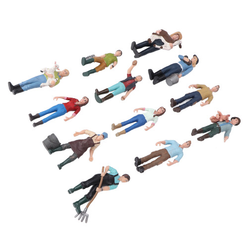 (12 Static Simulation Farmer Models) 12x Bauernfigur Set Statik Modell für Kinder 1