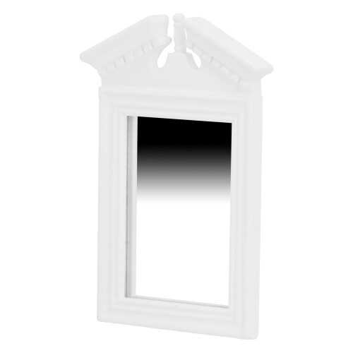 1:12 Dollhouse Vanity Mirror White Simulation Bathroom Mirror 1