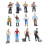 (12 Static Simulation Farmer Models) 12x Bauernfigur Set Statik Modell für Kinder 4